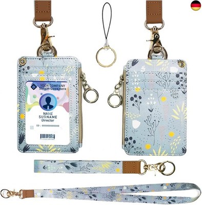 Ausweishülle Kartenhülle mit Schlüsselband, ID Kartenhalter mit Badge, ID Card H