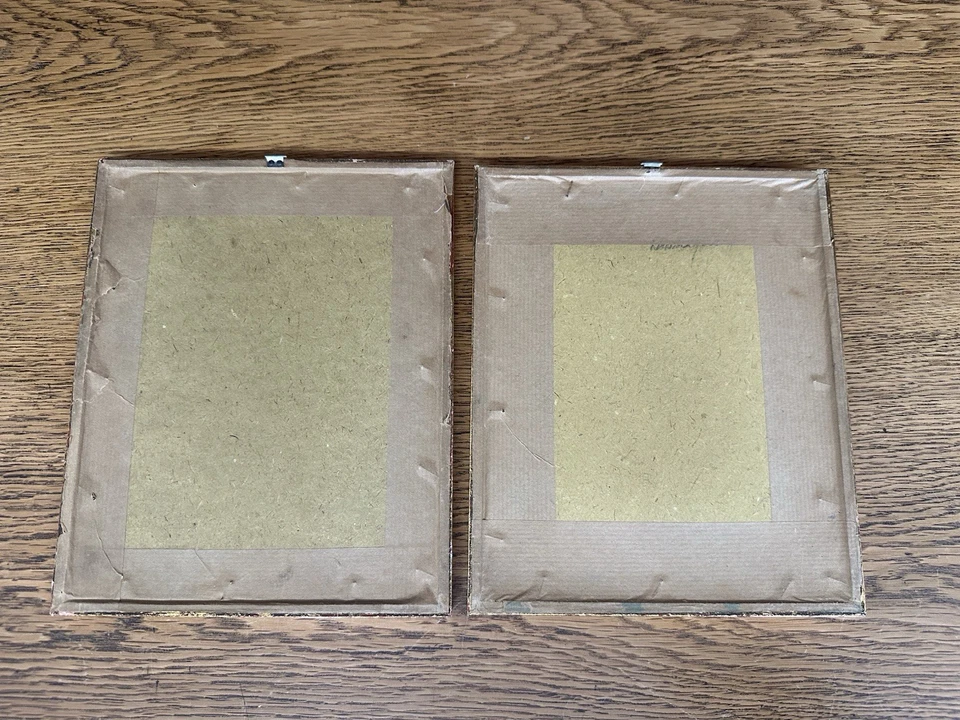 2 Vintage Vogelbilder im Rahmen Meise & Stieglitz 18×20 cm Shabby Chic - Bild 4 von 4