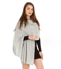 Velanio Cashmere 100% Cashmere Knitted Wrap XL Pashmina Scarf Women