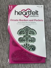 Heartfelt Creations Ornate Borders and Pockets 11pc Metal Cutting Dies HCD1-780
