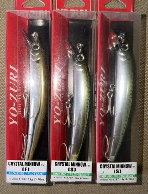 3 New-Yo-Zuri Crystal 3D Minnow - 1 floating/2 sinking