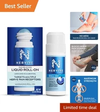 Pain Reliever Roll-On with Lidocaine, Fast Relief for Feet & Hands, 2.5oz
