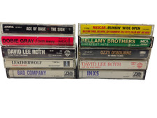 Lot of 10 Cassette Tapes Mixed Rock Metal Pop Vtg Ozzy INXS David Lee Roth