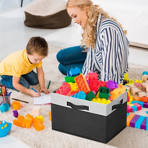 Large Storage Baskets for Shelves 6 Pack, Collapsible Fabric Storage Bins wit... - Picture 6 of 8