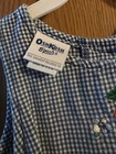 OshKosh B'gosh Girls 2T Blue/White Gingham Tiered Sleeveless Cherry Dress Cotton — photo 5