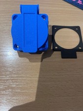 IP54 13 amp Panel mounted flat socket with gasket