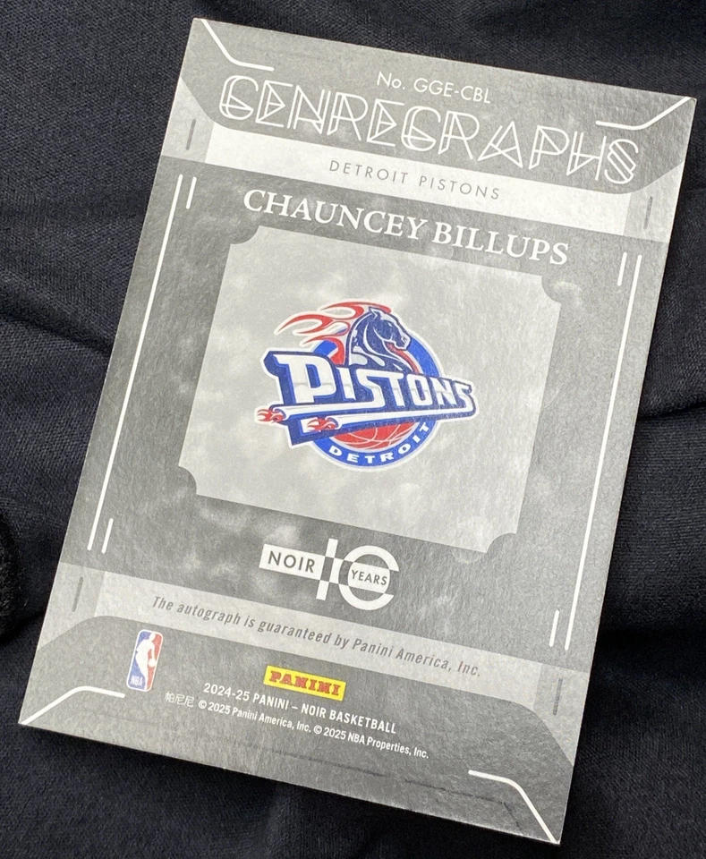 2024-25 Panini Noir CHAUNCEY BILLUPS /99 Genregraphs AUTO - On Card -Pistons HOF - Image 3 of 4