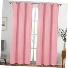 Grommet Blackout Curtains for Bedroom Thermal 42"W x 84"L Pack of 2 Pink