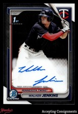 2024 Bowman Chrome Prospect Autographs Walker Jenkins 1st Rookie AUTO TWINS