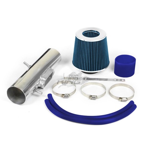 TUBO DE INDUCCIÓN DE ADMISIÓN DE AIRE CROMO CORTO RAM + FILTRO AZUL PARA 97-01 CAMRY XV20 V6 - Imagen 5 de 5