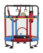 Trampoline for Kids, Upgrade Full Anti-Rust 440lbs Indoor Outdoor Toddler Tra...