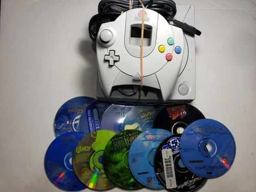 Sega Dreamcast HKT-3020 Game Console Bundle
