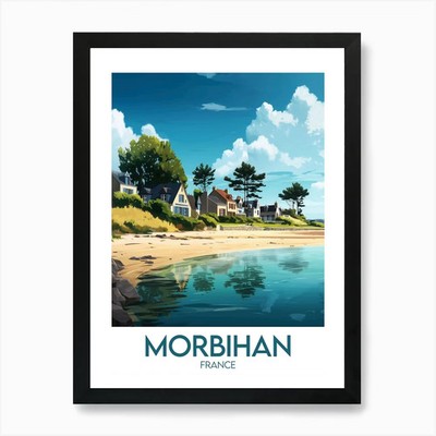 Affiche de Voyage Morbihan Kunstdruck gerahmtes Wandbild Poster Leinwanddruck Bild