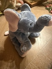 TY Pluffies Winks Elephant Plush Toy Stuffed Animal Retired 2014 8"