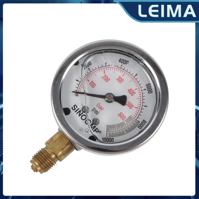 #ad Hydraulic Pressure Gauge 60Mpa 600Bar 10000Psi Hydraulic Air Gas Water Oil Press $25.99