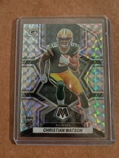 Christian Watson 2022 Panini Mosaic NFL Debut Silver Mosaic Prizm Rookie #281 RC