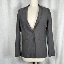 Athleta Interstellar Blazer Gray Work Jacket Travel Women's 10 Athletic Active