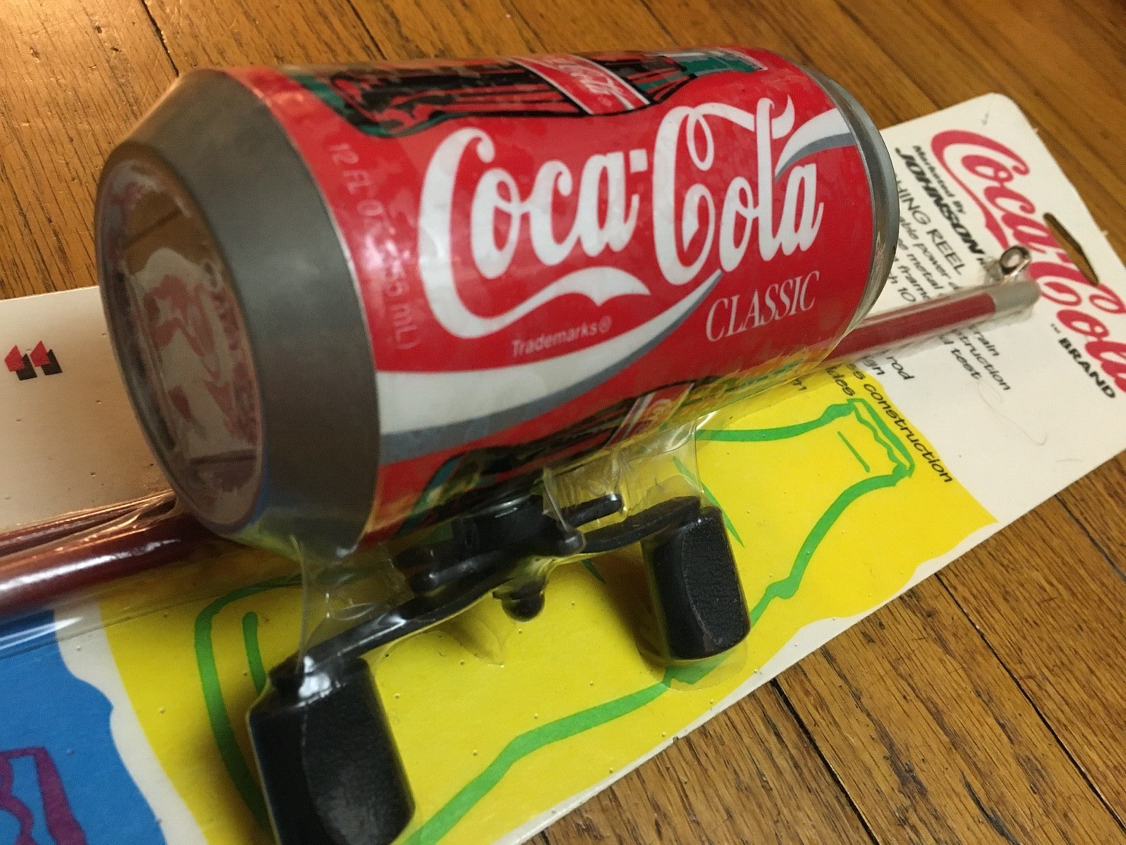 Vintage 1995 Sealed Coca Cola Fishing pole Rod and Reel by Johnson reels.