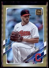 22021 Topps Baseball Gold Foil Aaron Civale Guardians US113