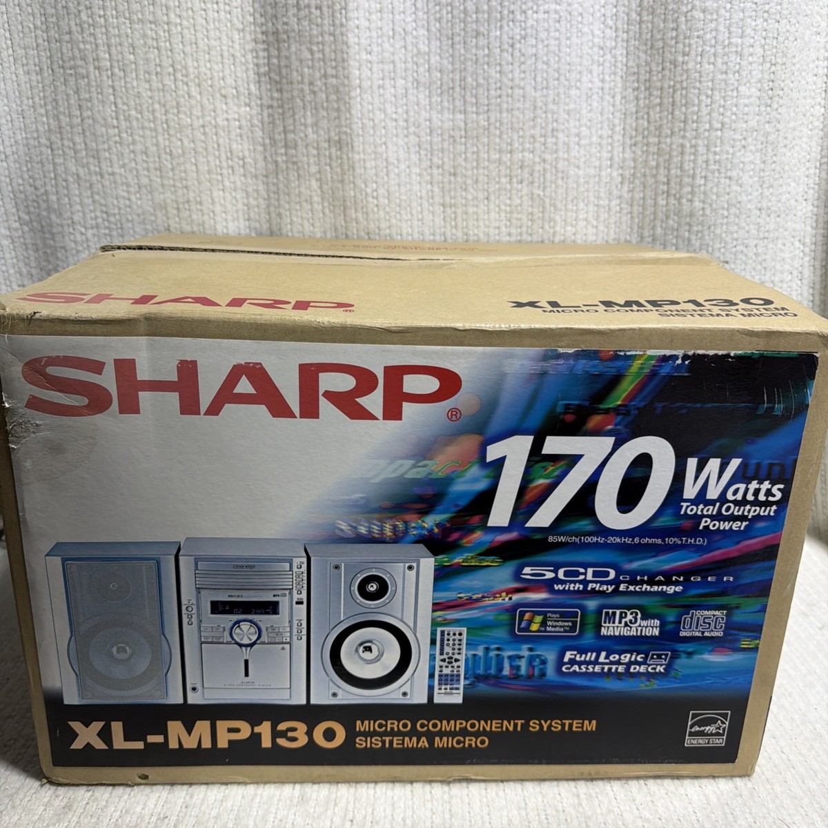 Sharp XL-MP130 High Power Micro Component System W CD, Cassette