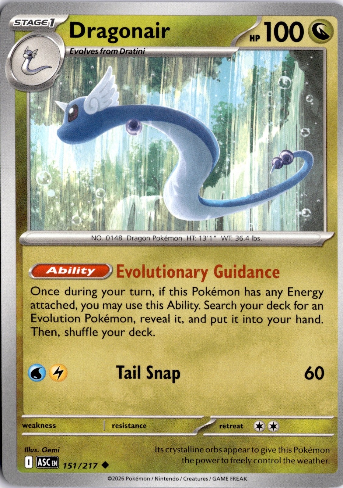 Dragonair 151/217 ME: Ascended Heroes Pokémon Card TCG