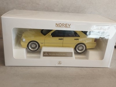 Mercedes C36 AMG Gelb Yellow Tuning 18'' BBS Drehbar & Lenkbar 1:18 NOREV NEU''NEW
