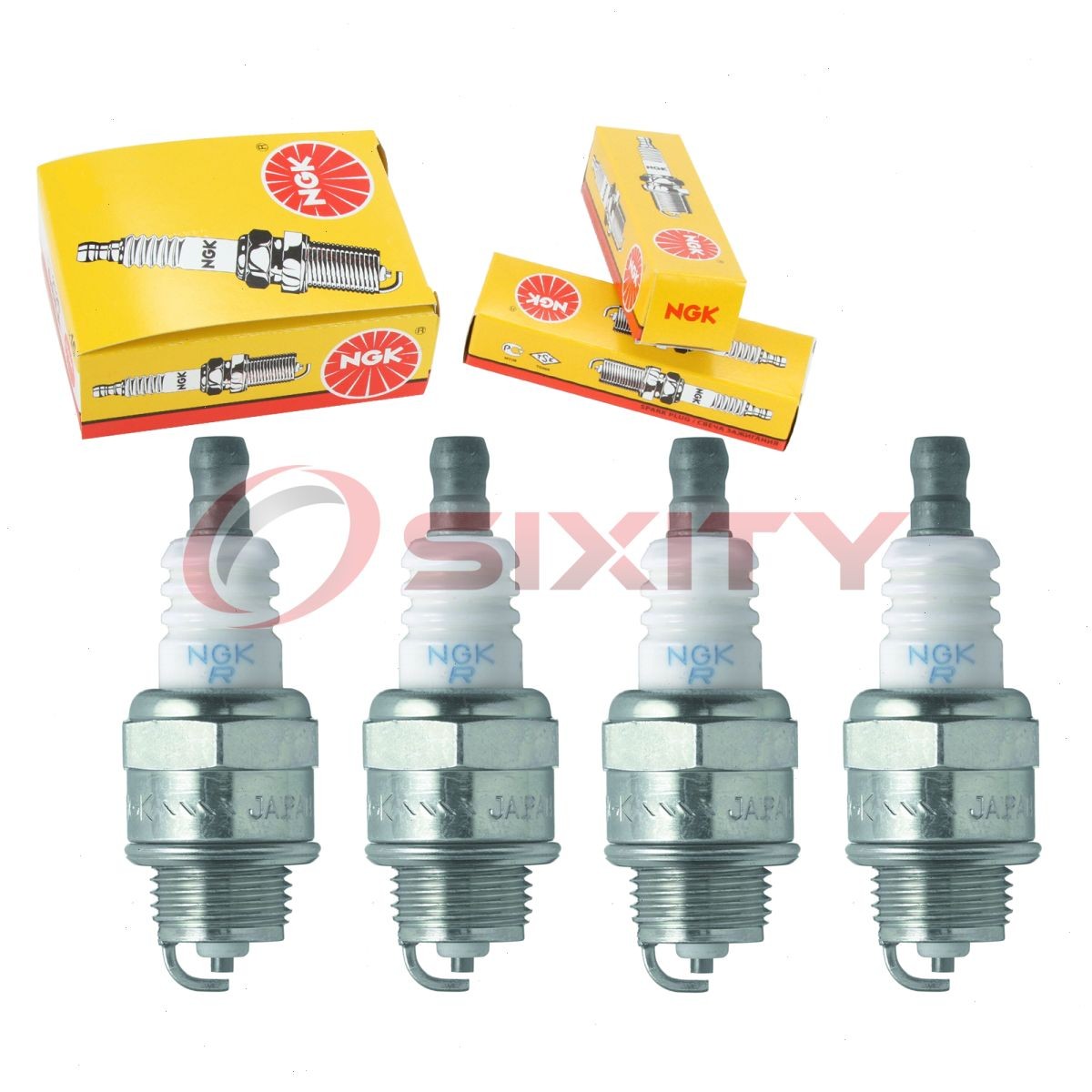 4 pc NGK 4972 BPMR6A SOLID Standard Spark Plugs for WSR8F W20MPU W20MPRU je