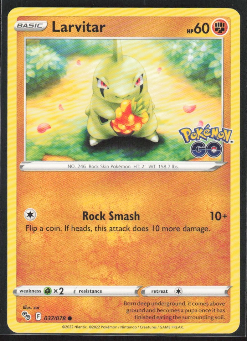 2022 Sword & Shield - Pokémon GO Larvitar Basic/Common #37