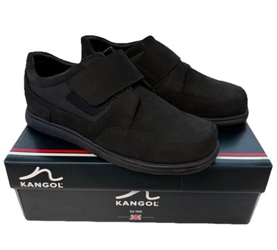 Kangol schwarze Junior Schulschuhe Klettverschluss Junior Gr. UK 4,5 NEU