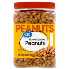 Great Value Honey Roasted Peanuts, 34.5 oz.