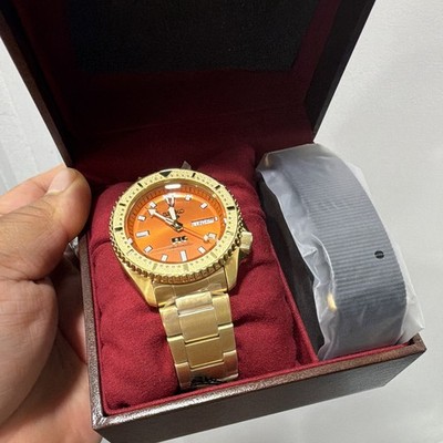 FTC Exclusive Seiko 5 Mens Orange Gold Watch HDB012 067/663 Automatic