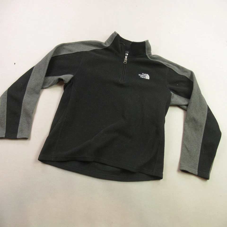 Suéter North Face Niños Grande 14/16 Manga Larga 1/4 Cremallera Cuello Negro Ligero Foto 2 de 4