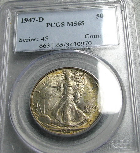 1947-D Walking Liberty Half Dollar Silver ---- PCGS MS-65 Graded ---- #220C
