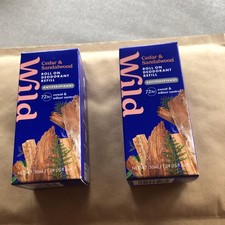 2 x Wild Natural Roll on Deodorant Refills. Cedar & Sandalwood New