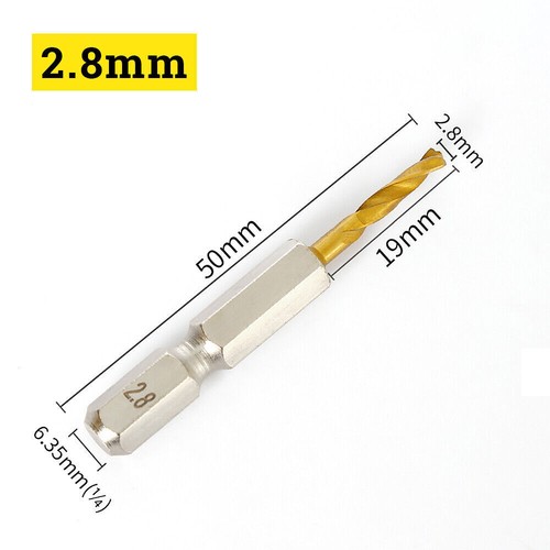 1.5-13mm Handhaben Bohrer Mit 1/4" Sechskantschaft Hss Spiralbohrer Bitaufnahme - Bild 14 von 40