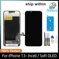 For iPhone 13  Soft OLED Incell LCD Display Touch Screen Digitizer Frame + Tools