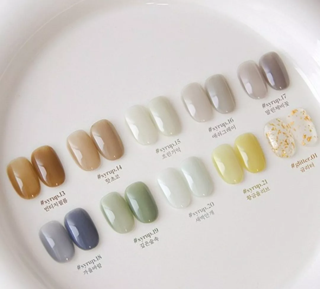 Yogurt Nail Vintage Film Syrup Gel 10 Colors Gel Nail Polish Set K-Beauty