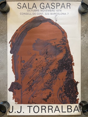 Vintage 1976 Juan José Torralba mexikanischer Sala Gaspar Barcelona Kunstausstellung Poster - Bild 9 von 9
