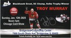 TROY MURRAY Chicago Blackhawks 1981-91 signed color custom Photo in action  COA — photo 3