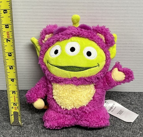 Disney Store Toy Story Pixar Alien 8" Plush Remix Lotso in Purple Bear Costume - Picture 2 of 4