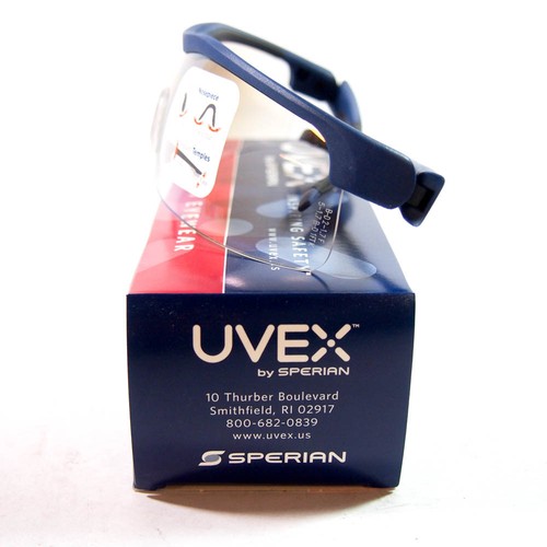 Gafas de seguridad resistentes a arañazos Uvex VersaPro SX0154 medio marco negro/azul - Imagen 4 de 6