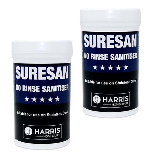 2x Harris Suresan No Rinse Sanitiser Home Brew Cleaner 250g eBay