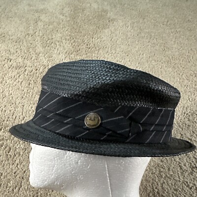 Goorin Bros Hat Cap Men Small Black Ribbon Panama Straw  display picture 1
