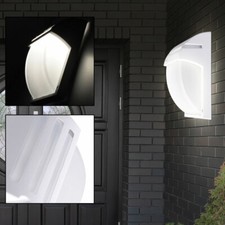 Design Außen Bereich Wand Lampe ALU Glas Terrassen Balkon Leuchte Big Light