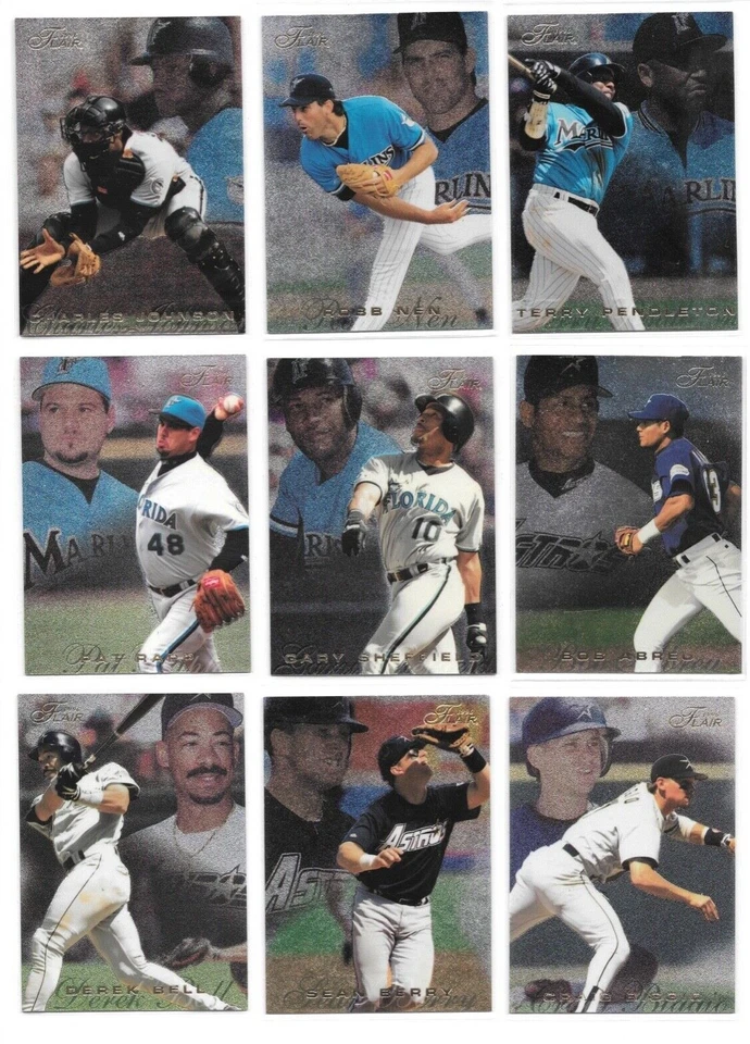 1996 Flair Baseball Trading Cards (Gold Lettering) / Choose #s 252 - 400 / mb4 - Image 2 of 4