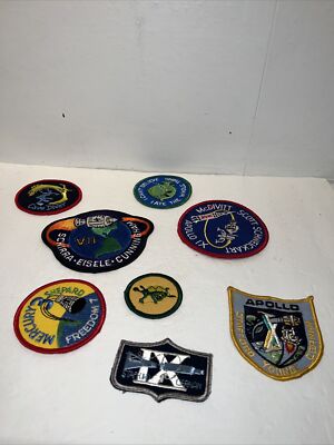 Lot Of 8 VTG Nasa Apollo Mercury Cave Diver Stafford Young Cernan  PATCHES