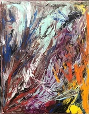 “Escaping Angel”, #michaelscottwoodcock Abstract Oil Painting Canvas Original