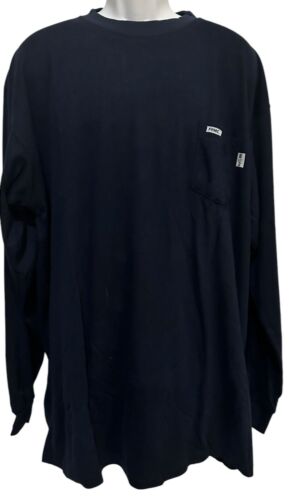 NWT Tyndale FRMC Mens T Shirt HRC 2 CAL 8 Navy Blue Long Sleeve USA 2XL