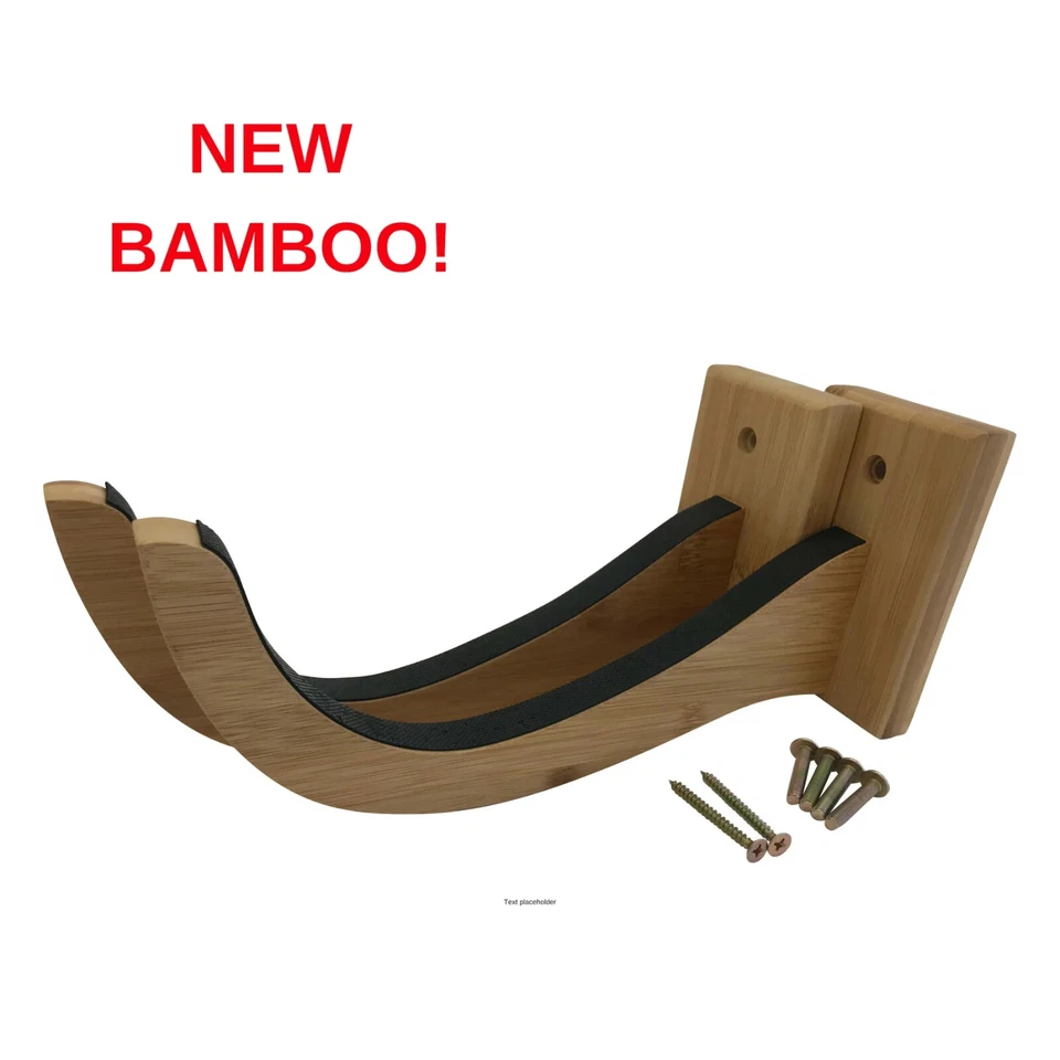 COR Surf Wood Surfboard Wall Rack - Bamboo or Dark Wood - Image 3 of 4