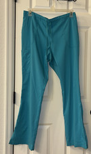 Barco KDIIO 5-Pocket Flat Front Cargo Scrub Pants teal blue size L